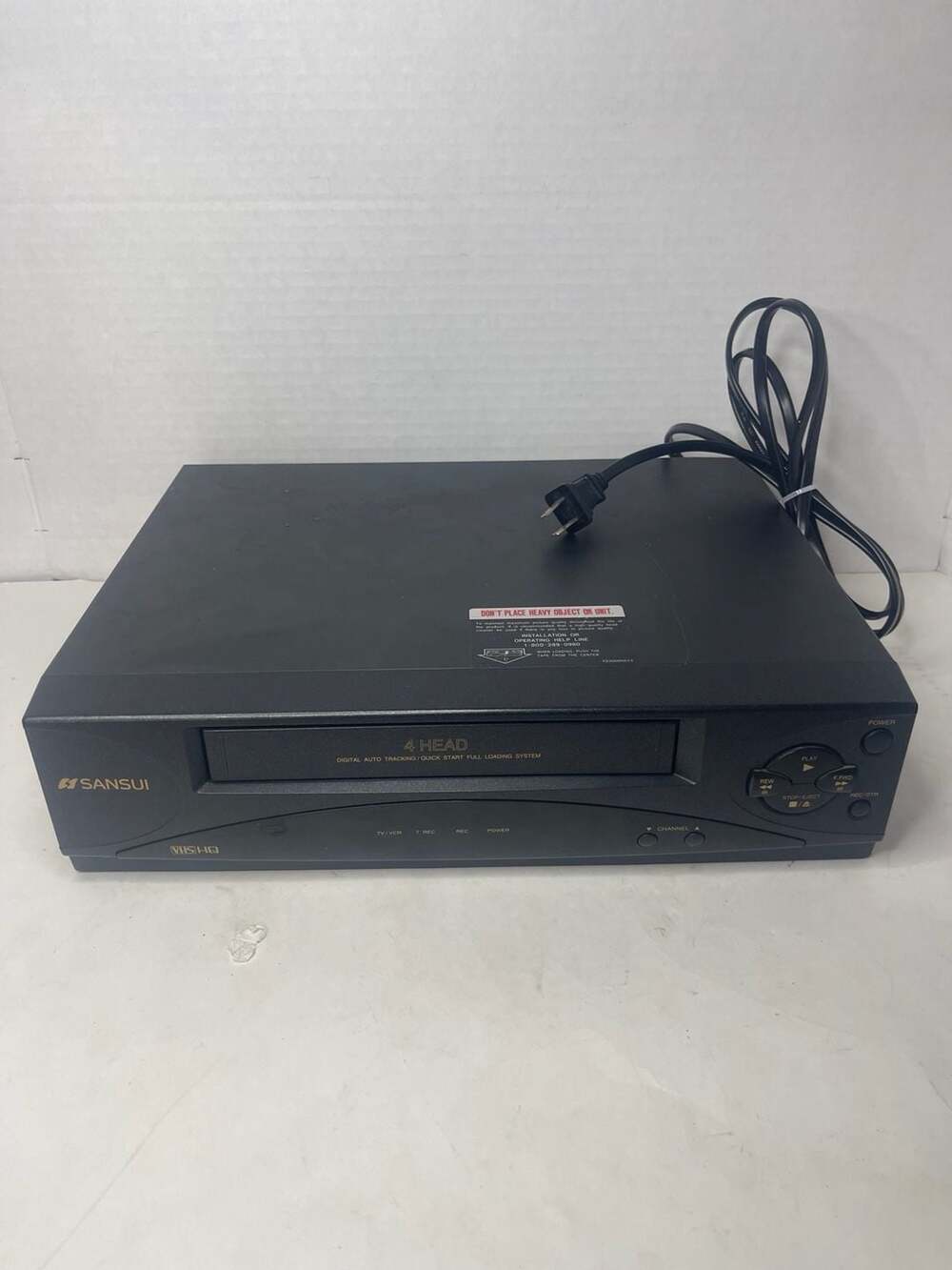 (New Belt) Sansui VCR4505 4-Head VHS HQ Video Cassette Recorder Works!